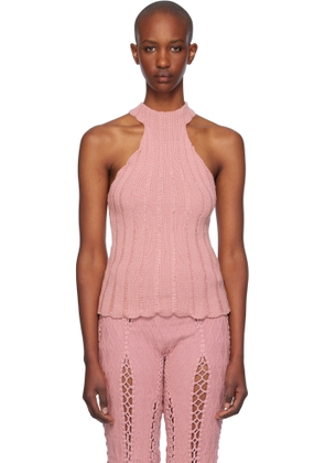 Isa Boulder Pink Lily Halter Neck Tank Top