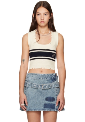 AMBUSH Off-White Destroyed Rib Round Neck Vest