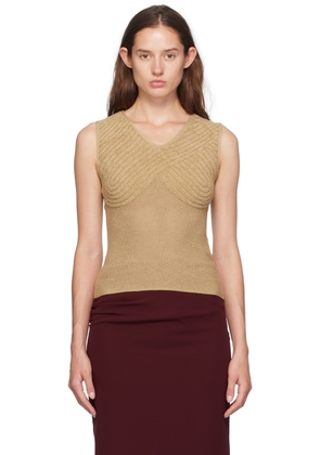 Isa Boulder Beige Sweetheart V-Neck Tank Top