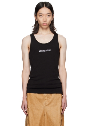 Moschino Black Upside Down Logo Tank Top