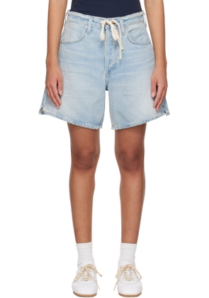 Citizens of Humanity Blue Brynn Drawstring Denim Shorts