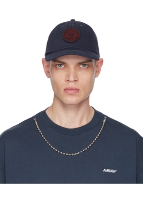AMBUSH Navy Circle Logo Baseball Cap
