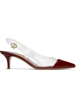 Gianvito Rossi Red Plexi Sling 55 Heels