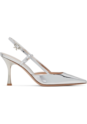 Gianvito Rossi Silver Ascent Heels