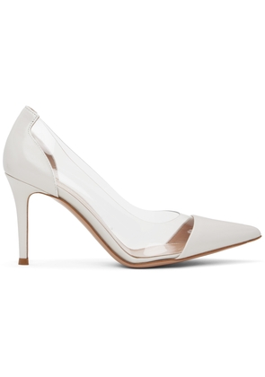 Gianvito Rossi White Plexi 85 Heels