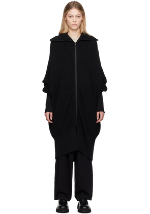 Y's Black Turtleneck Cardigan