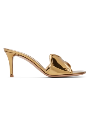 Gianvito Rossi Gold Lucrezia 70 Mules