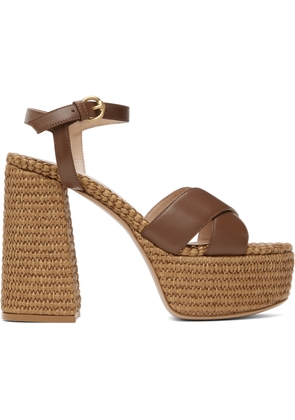 Gianvito Rossi Brown Bebe Heeled Sandals