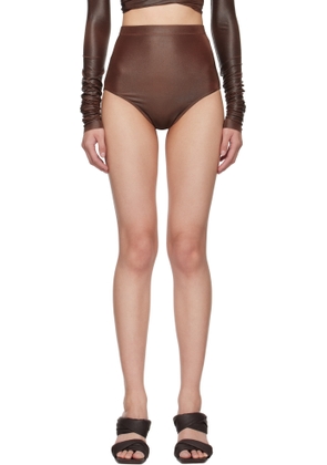 Rick Owens Lilies Orange Hollywood Dirt Brief Shorts