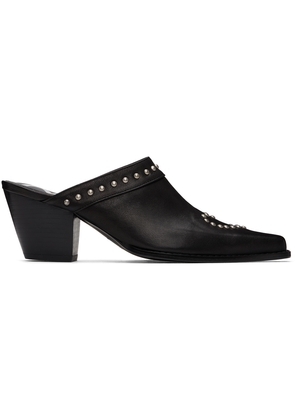 OPEN YY Black Heart Stud Western Mules