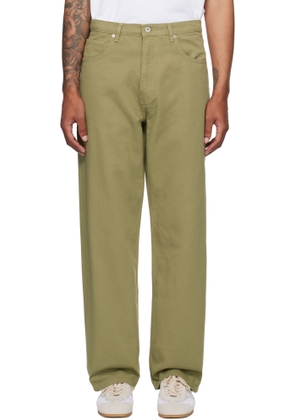 NORSE PROJECTS Khaki Mogens Relaxed 5 Pocket Heavy Twill Trousers