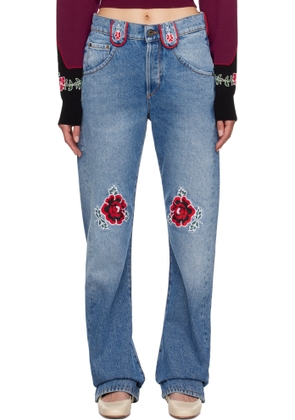 Molly Goddard Blue Cora Jeans