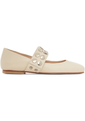 Molly Goddard SSENSE Exclusive Off-White Carla Ballerina Flats