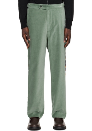 Bode Green Oberon Floral Trousers