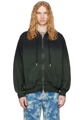 Eckhaus Latta Black Zip Hoodie