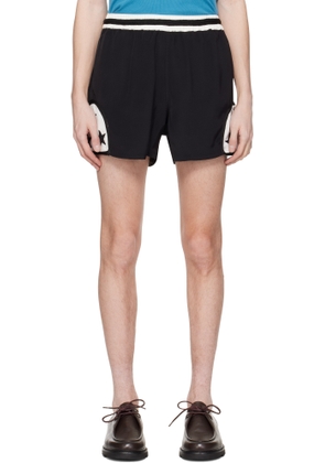 Bode Black Star Field Shorts