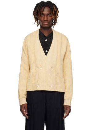 Bode Yellow Double-Breasted Cardigan