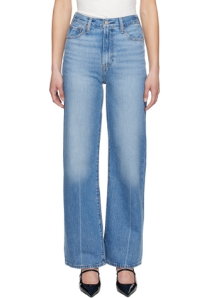 Levi's Blue Ribcage Wide Leg Jeans