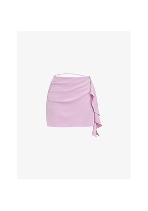 Womens Mistress Rocks Draped Frill Woven Mini Skirt
