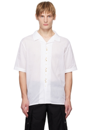 GmbH White Short Sleeve Bowling Shirt