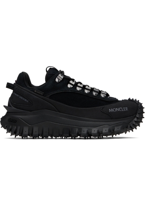 Moncler Black Trailgrip Apex Leather & Suede Sneakers
