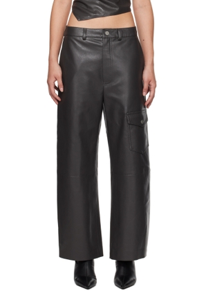 Nanushka Green Abrah Regenerated Leather Pants