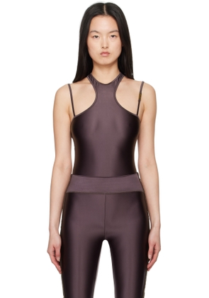 Versace Jeans Couture Brown Racerback Bodysuit