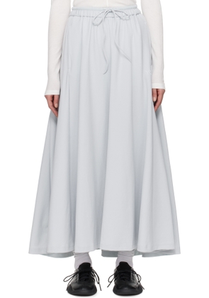 Y-3 Gray 3-Stripes Track Maxi Skirt