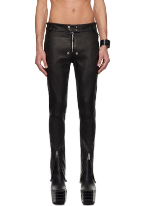 Rick Owens Black Hollywood Tyrone Bela Leather Pants