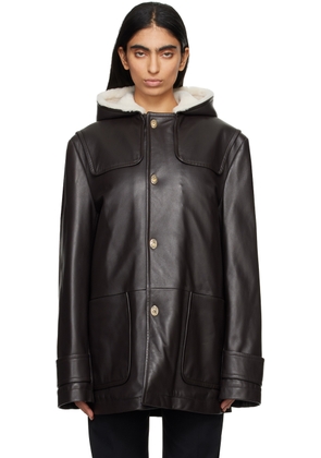 Wales Bonner Brown Thought Leather Jacket