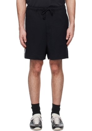 Y-3 Black French Terry Cutline Shorts
