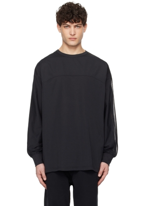 Y-3 Black Mesh Stripes Long Sleeve T-shirt
