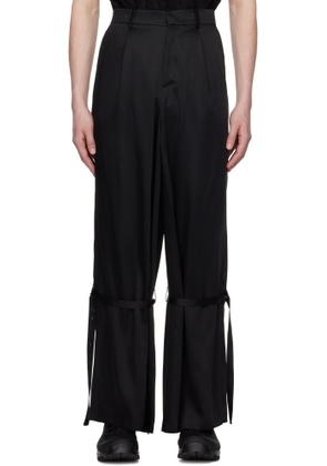 CARNET-ARCHIVE Black Belted Plinth Trousers