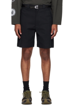 ROA Black Buckle Chino Shorts