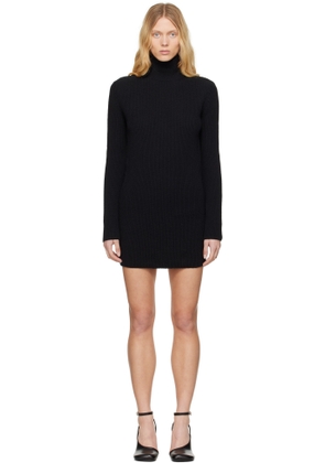 MM6 Maison Margiela Black Slitted Camionneur Minidress
