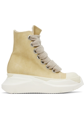 Rick Owens DRKSHDW Beige Hollywood Jumbo Laces Abstract Sneak Sneakers
