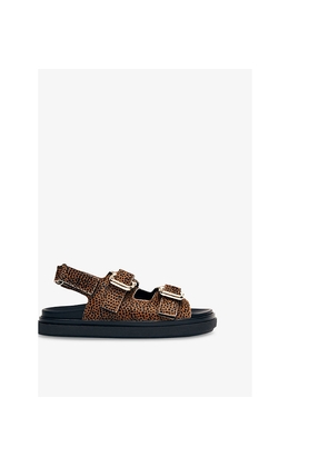 Womens Alohas Harper Two-Strap Leather Sandals