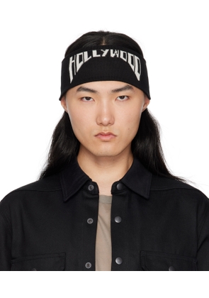 Rick Owens DRKSHDW Black 'Hollywood' Cotton Headband