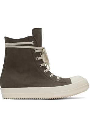 Rick Owens Gray Hollywood Nubuck Sneakers