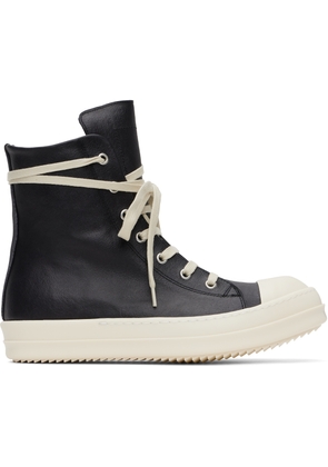 Rick Owens Black Hollywood Leather Sneakers