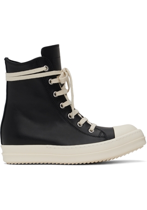 Rick Owens Black Hollywood Calf Leather Sneakers