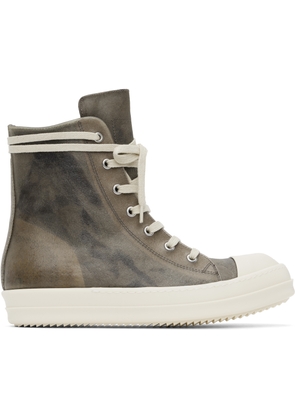 Rick Owens Gray Hollywood Leather Sneakers