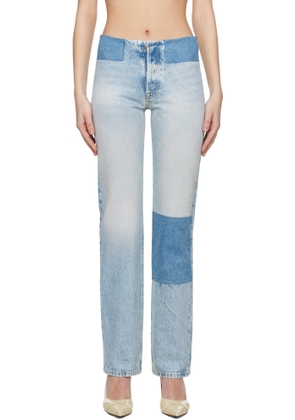 MM6 Maison Margiela Blue Patchwork Jeans