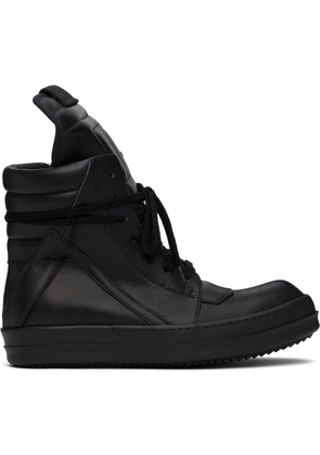 Rick Owens Black Hollywood Geobasket Sneakers