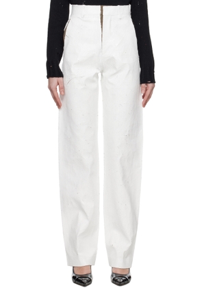 MM6 Maison Margiela White Tailoring Trousers