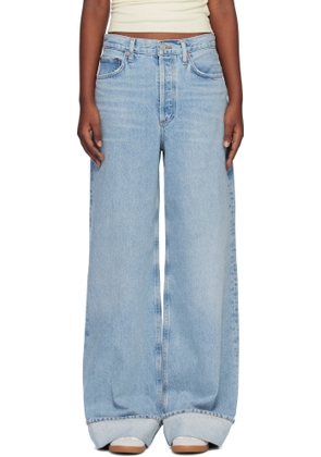 AGOLDE Blue Dame High Rise Wide Leg Jeans