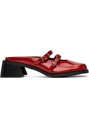 Justine Clenquet Red Andie Mules