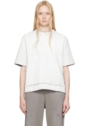 MM6 Maison Margiela Taupe & White Light Sweat Sweatshirt