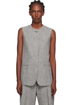 Lanvin Gray Button Vest