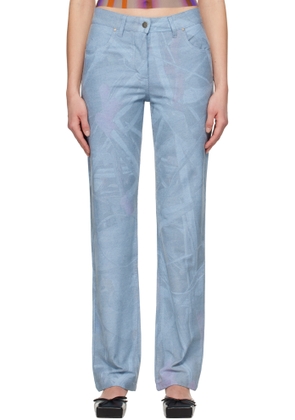 Serapis Blue Scrap Yard Fitted Jeans